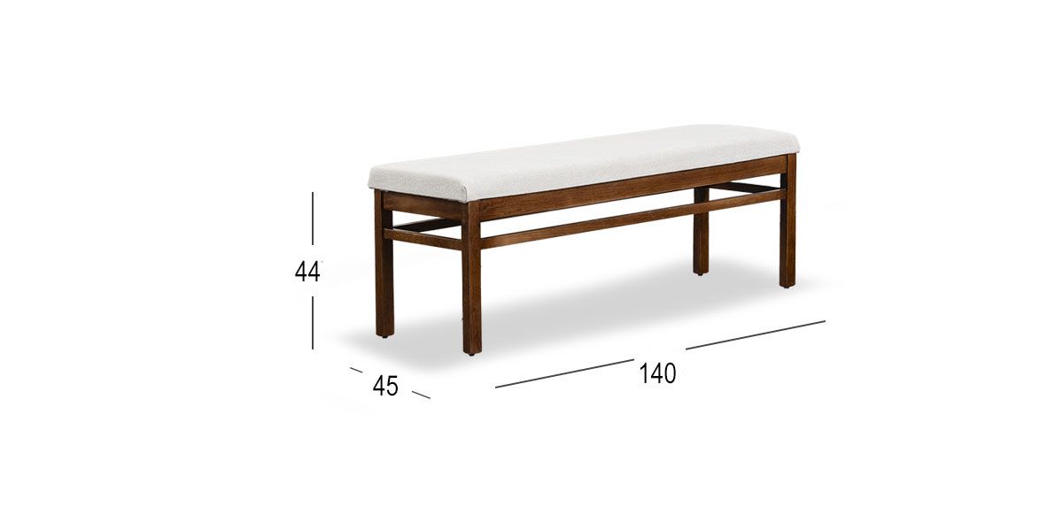 Banca 140 Cm Praga Mix Beige 