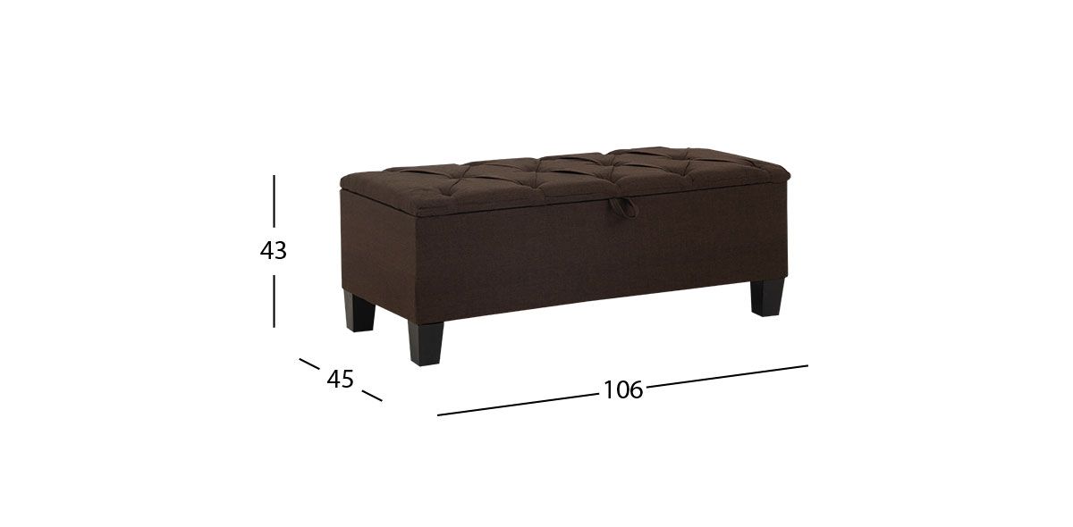 Baúl Pie de Cama Cleo New Chocolate