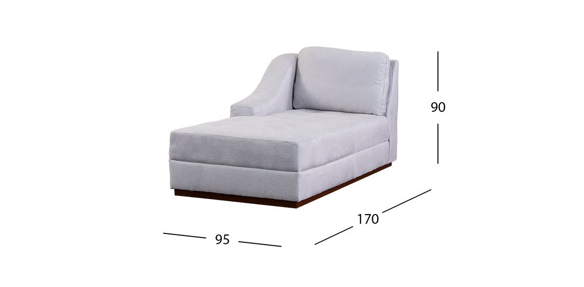 Sillón Largo Brazo Izquierdo Tifany Plus Blanco