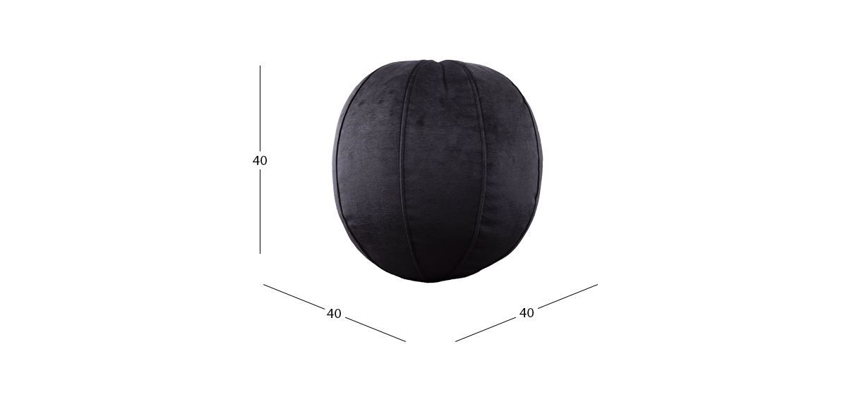 Cojín Decorativo Esfera Sorrento Negro  