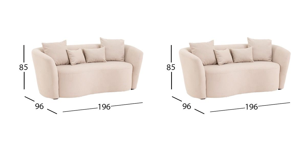Sala Alana Beige 2 Piezas