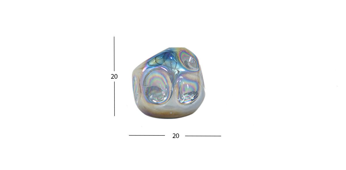 Esfera Decorativa Cristal Zirconia Azul Chica