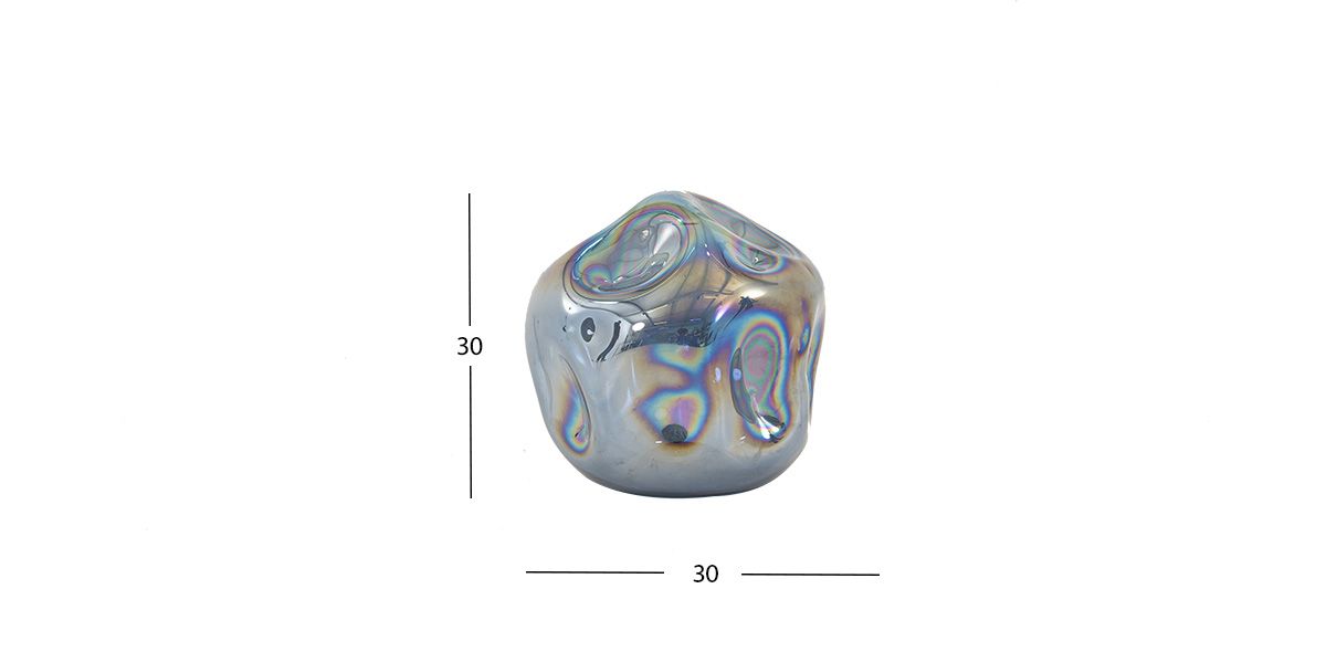 Esfera Decorativa Cristal Zirconia Azul Grande