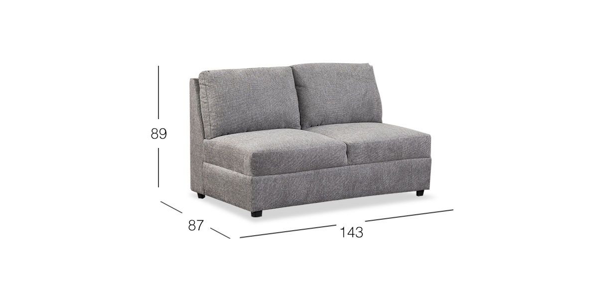 Sofá 2 Plazas Elite II Gris Claro