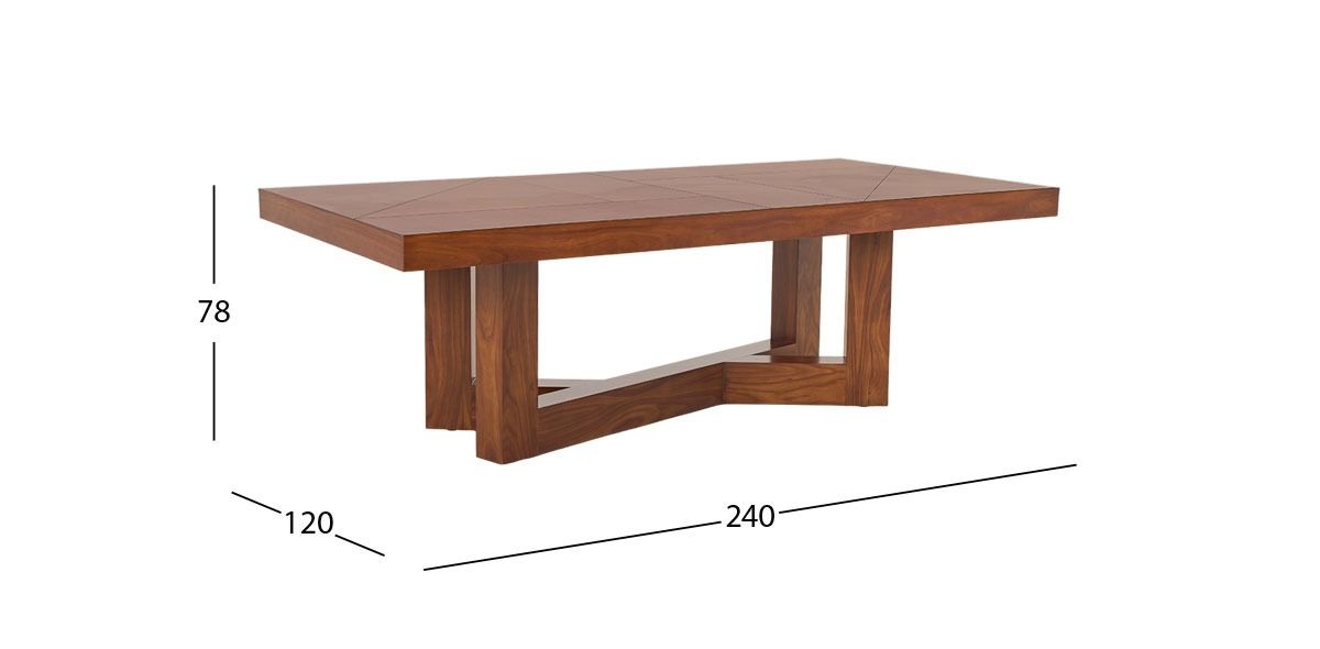Mesa Comedor Rectangular Creta Tzalam 240 cm