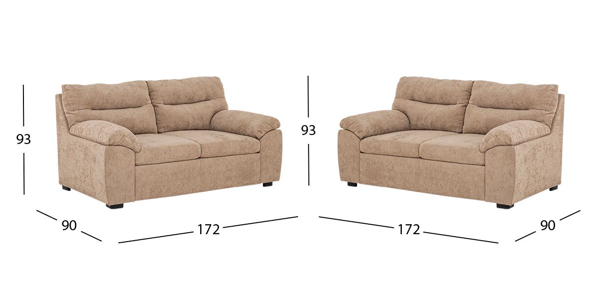 Sala Milos Beige 2 Piezas