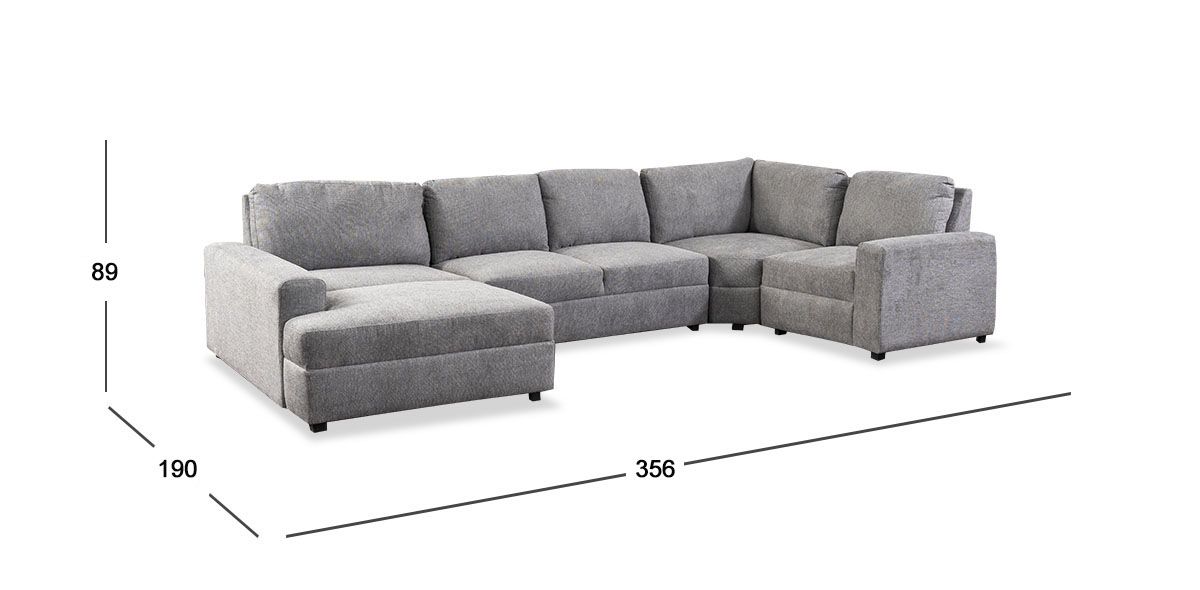 Sala Elite II Gris Claro 4 Piezas  