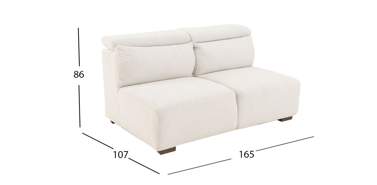 Sofá Sin Brazos Cloe CL Beige