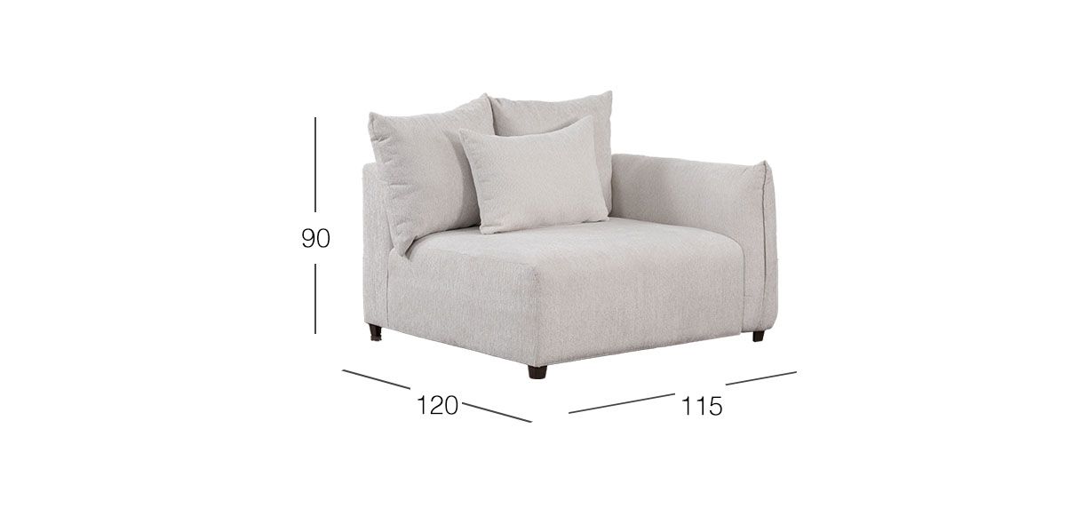 Sillón Brazo Derecho Molarin CL Blanco