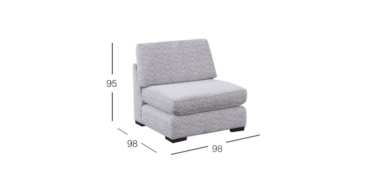 Sillón Sin Brazo Creta Plus Moka