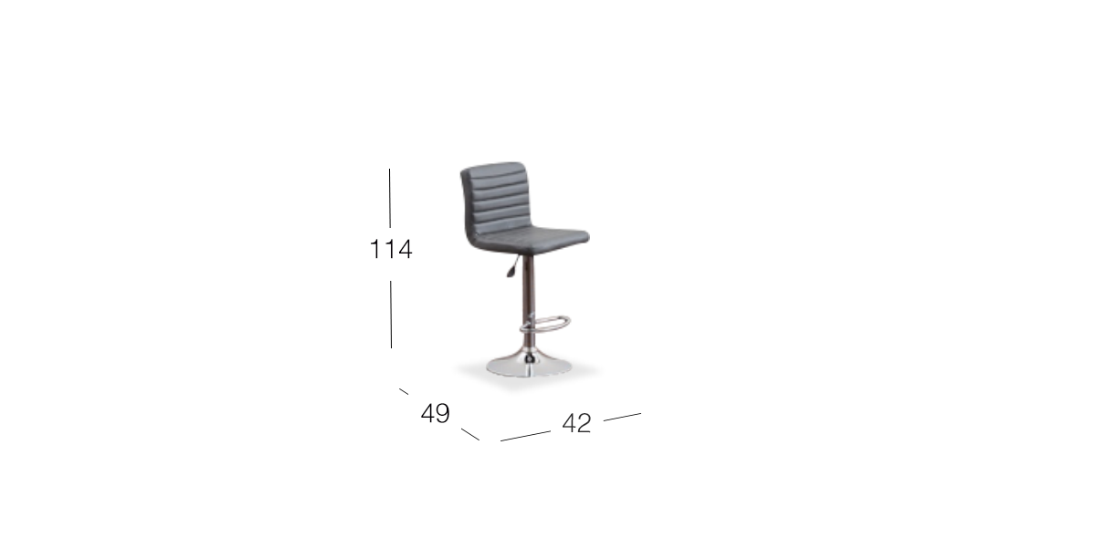 Banco Bar Spira Gris 8180