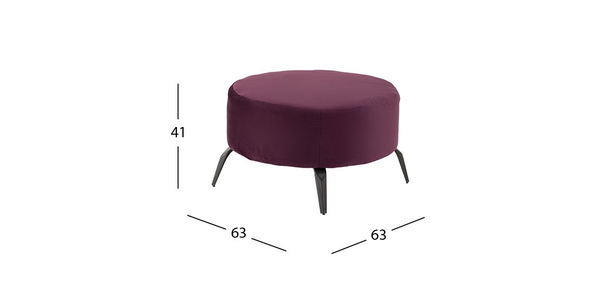  Taburete Mediano Bellavue Morado 