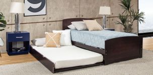 Cama Individual Con Cama Baja Tommy II Nogal