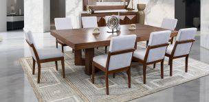 Comedor Rectangular Creta con Sillas Blanco Winter 260 cm
