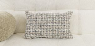 Cojín Riñonera Decorativo Nepal Star Marfil Beige