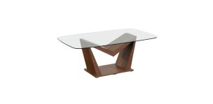 Mesa Comedor Cristal Ovalada 200 X 120 Cm Gio Café