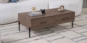 Mesa De Centro Rectangular Vanila Café