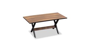 Mesa Comedor Rectangular Romeo Negro/Parota