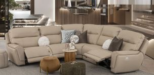 Sala Reclinable Modular Piel Darno Toffee (Boal)