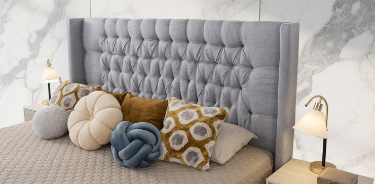 Cabecera King Size Estela Plata 