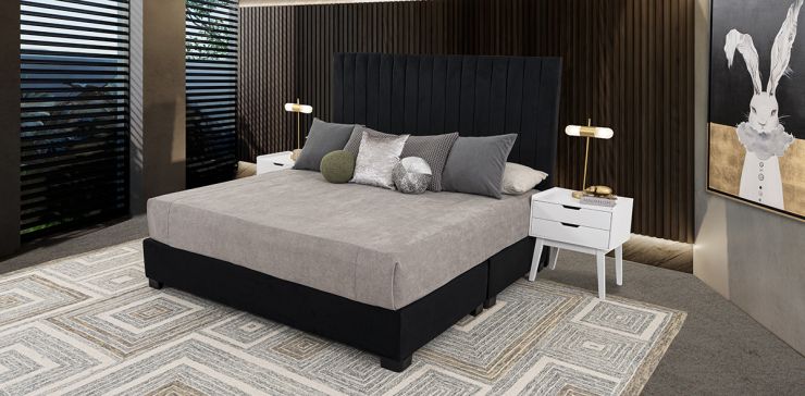 Cama King Size Megan Negro 