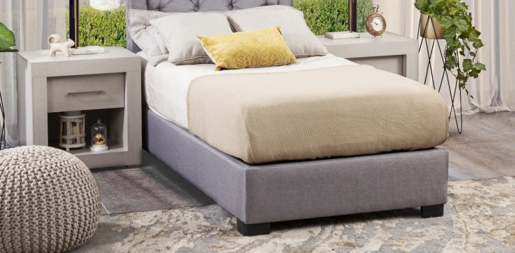 Base De Cama Individual Gianna  Silver