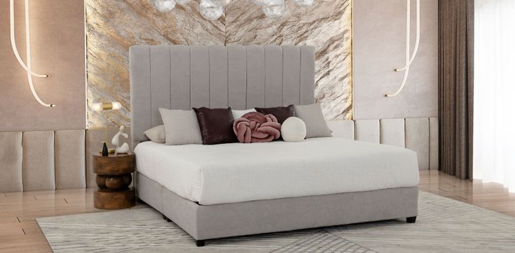 Cama King Size Constanza Gris