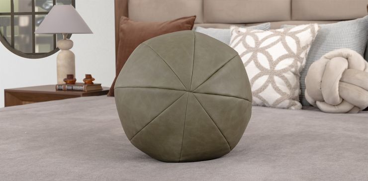 Cojín Decorativo Piel Esfera Elche Verde