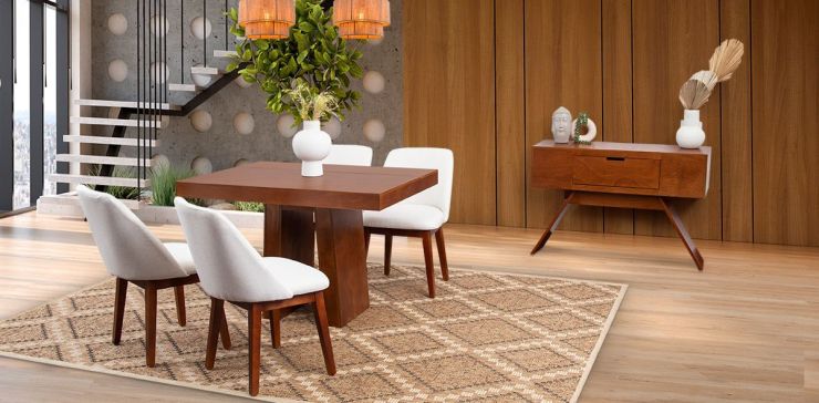 Comedor Odette con Sillas Olaf Arena PL 5 Piezas