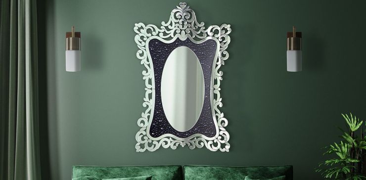 Espejo De Pared 149 X 99 Cm Plata
