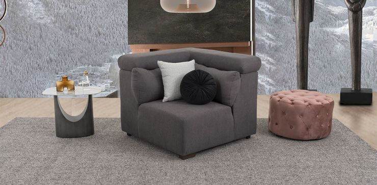 Sillón Esquinero Cloe CL Gris