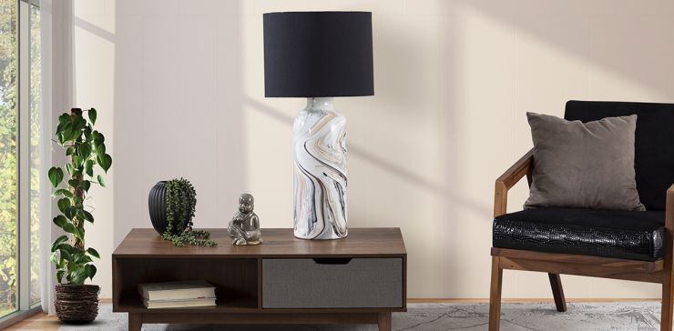 Lampara de Mesa Baleo Jazz Gris