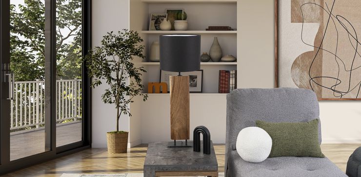 Lámpara De Mesa Tamara Negro