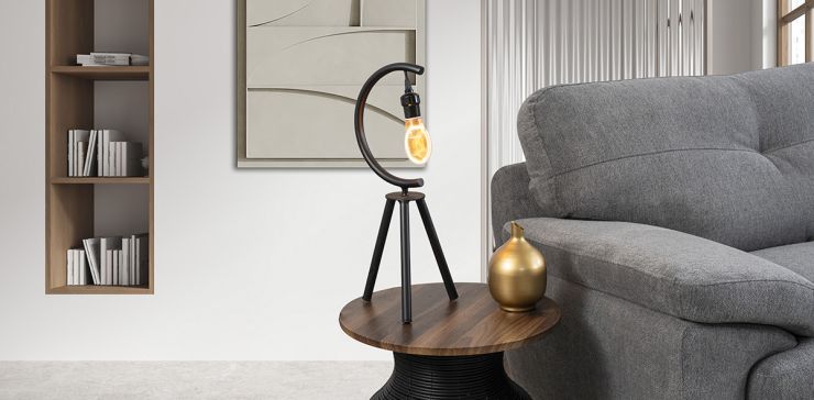 Lámpara De Mesa Asti Negro