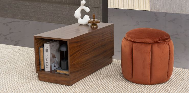 Mesa Lateral Rectangular Alice II Café