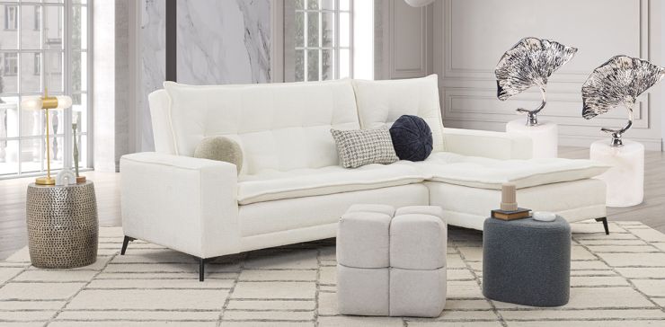 Sala En L Con Respaldo Abatible Derecha Jennifer Beige