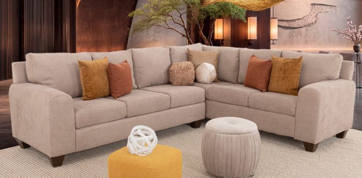 Sala En L Brianna Beige