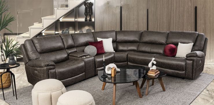 Sala Seccional Reclinable Joe ll Gris