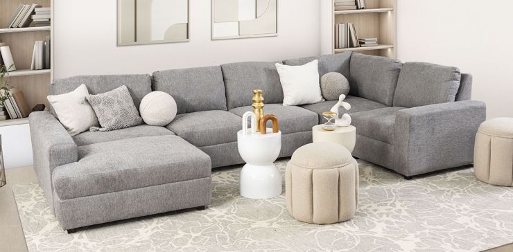 Sala Elite II Gris Claro 4 Piezas
