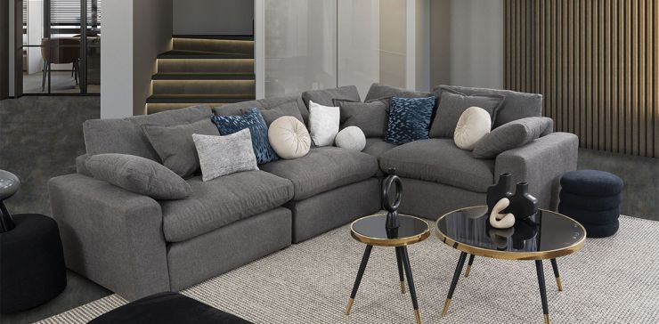Sala Romelly Gris 4 Piezas