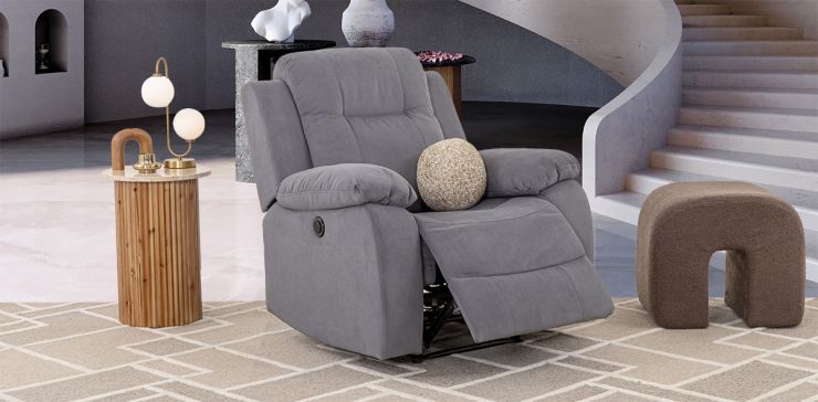 Sillón Reclinable Eléctrico Lur Plus Gris