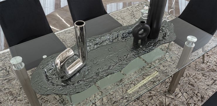 Bandeja Decorativa Cristal Zirconia Negro