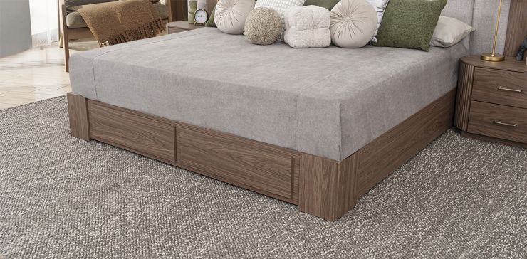 Base De Cama King Size Con Cajones Padma CL Café