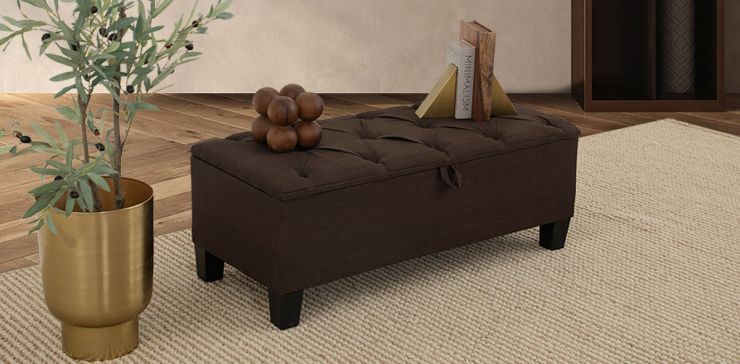 Baúl Pie de Cama Cleo New Chocolate