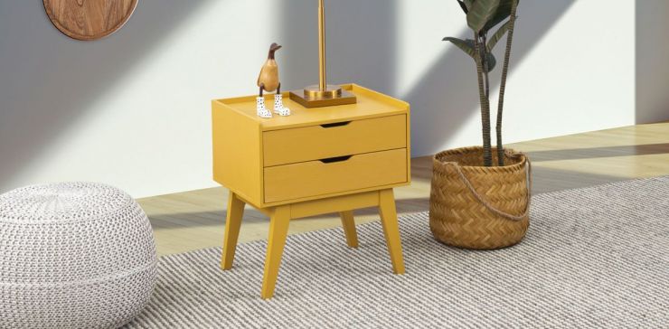 Buró con Dos Cajones Zeus Mostaza