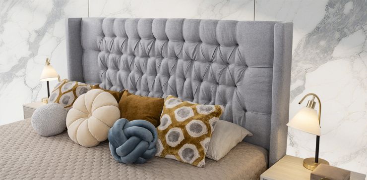 Cabecera King Size Estela Plata 