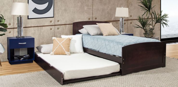 Cama Individual Con Cama Baja Tommy II Nogal