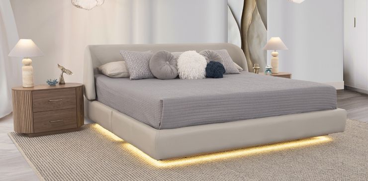 Cama King Size Nova Beige