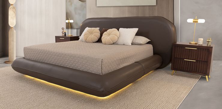 Cama King Size Tessa Café