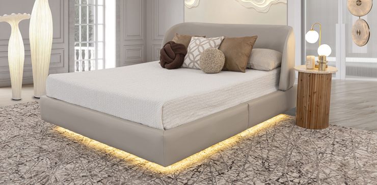 Cama Queen Size Nova Beige